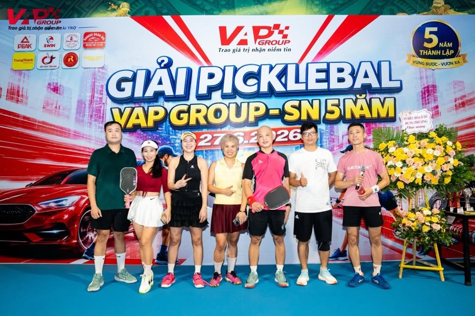 VAP Group tổ chức giải pickleball kỷ niệm 5 năm thành lập - Gắn kết để phát triển