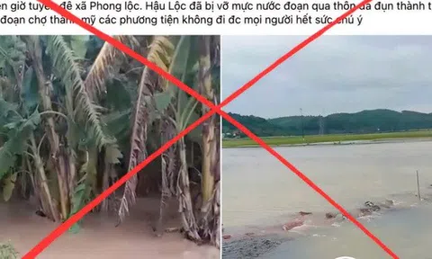 Thanh Hóa "bác" thông tin vỡ đê