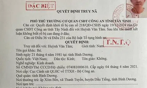 Truy nã đặt biệt Huỳnh Văn Tâm