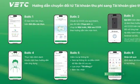 Cách chuyển VETC, ePass sang tài khoản giao thông đơn giản nhất trên điện thoại