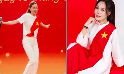 Hồ Ngọc Hà, BTV Hoàng Trang diện trang phục yêu nước