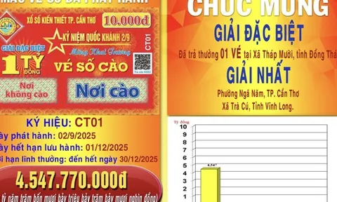 Cần Thơ: Vé số cào vừa phát hành đã có người trúng giải đặc biệt 1 tỉ đồng