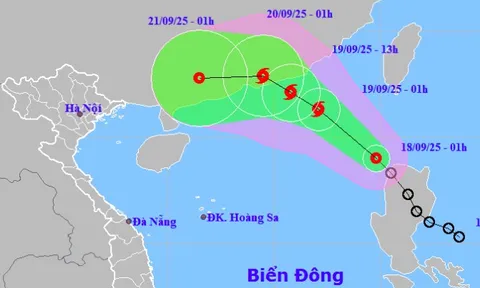 Áp thấp nhiệt đới giật cấp 9 vào Biển Đông
