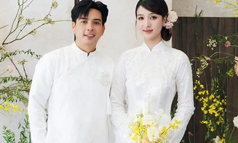 Hồ Quang Hiếu và vợ kém 17 tuổi lãng mạn trong lễ tân hôn, tiệc cưới hoa tươi