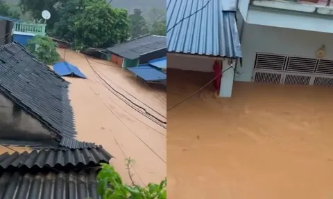 Clip người dân cầu cứu giữa biển nước Thái Nguyên khiến nhiều người xót xa: "Nhà có 2 em bé 1 tuổi và 2 tuổi, trong khu tầm 30 người mắc kẹt"