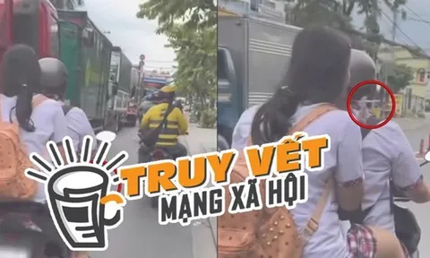 CLIP: Hai nữ sinh vừa chạy xe máy vừa hút thuốc ở TP HCM