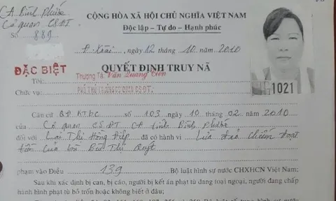 Truy nã đặc biệt Lại Thị Hồng Điệp