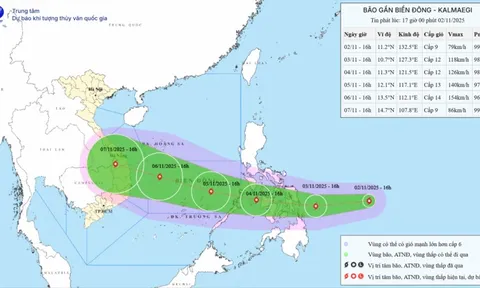 Tin bão số 13, bão Kalmaegi: Các tỉnh ven biển nào có thể có gió giật trên cấp 17?