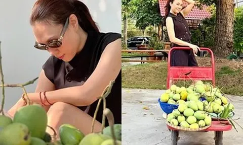 Mỹ Tâm 'rất ngầu' tạo dáng ở nhà vườn rộng như biệt phủ, Xuân Hinh hát chầu văn