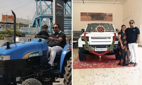 Nông dân lái máy kéo đến showroom nhận xe Land Rover Defender tiền tỷ