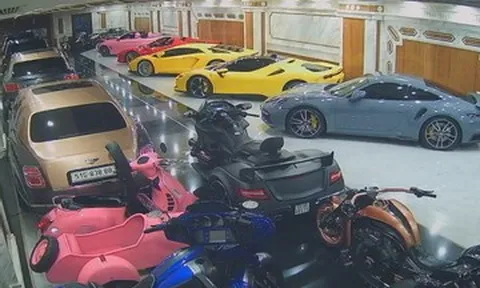 Ông chủ thẩm mỹ viện Mailisa Hoàng Kim Khánh khoe hầm siêu xe trăm tỷ