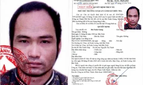 Quyết định truy nã Bùi Xuân Giang