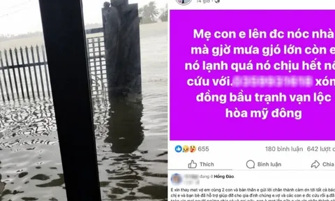 Người chồng cập nhật tình hình mới nhất của mẹ con mắc kẹt trên nóc nhà, cầu cứu xuyên đêm trong lũ dữ ở Đắk Lắk