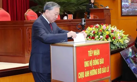 Tổng Bí thư Tô Lâm và các lãnh đạo Đảng, Nhà nước ủng hộ đồng bào vùng bão lũ