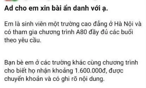Hiệu trưởng lên tiếng việc sinh viên bức xúc liên quan tiền hỗ trợ A80