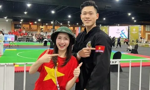 Vợ NSND Công Lý 'bớt sồn sồn', Hòa Minzy sang Thái Lan cổ vũ cho Nguyễn Tấn Sang