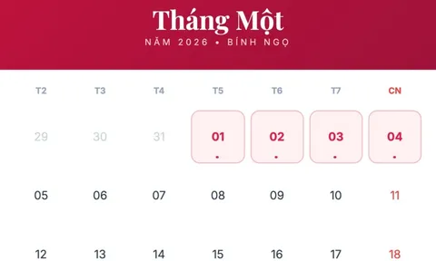 Bộ Nội vụ thông báo về lịch nghỉ Tết Dương lịch 4 ngày liên tục