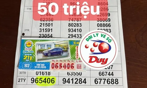 Xổ số miền Nam: Chiều 13-1, đại lý tìm người trúng giải độc đắc 2 đài