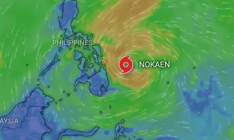 Áp thấp nhiệt đới mạnh lên thành bão Nokaen
