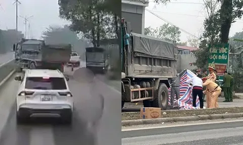 Cán bộ CSGT tử vong sau cú tông của xe ben ở Thái Nguyên: Camera hé lộ nguyên nhân