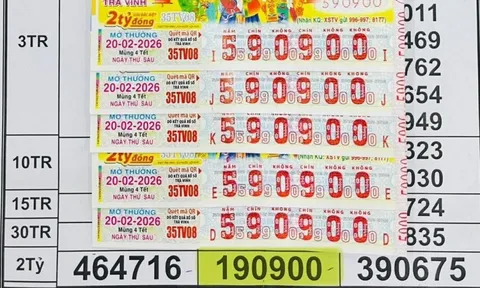 Sáng mùng 5 Tết, bất ngờ với 3 giải độc đắc của xổ số miền Nam