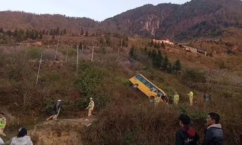 Xe khách chở khoảng 20 người nghi mất phanh gặp nạn tại Sa Pa