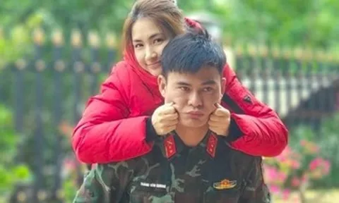 Đại úy Thăng Văn Cương viết về Hòa Minzy: 'Anh yêu em, vợ ơi'