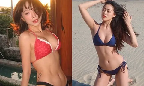 Ca sĩ Tóc Tiên và hoa hậu Khánh Vân diện bikini sexy nghẹt thở