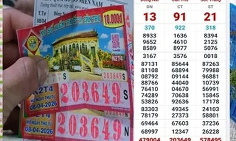 Chiều 9-4, xổ số miền Nam xác định nơi trúng 3 giải độc đắc của 3 đài