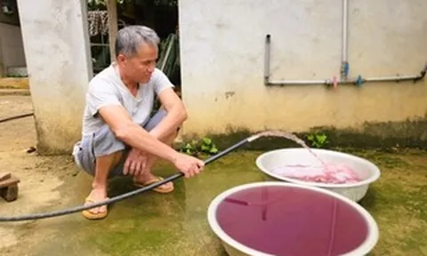 Tin mới vụ nước giếng khoan đổi màu tím bất thường ở Thanh Hóa