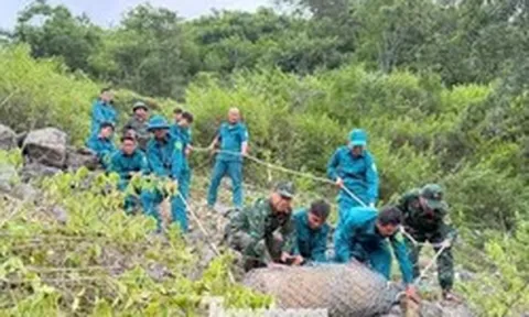 Đào móng làm nhà phát hiện quả bom nặng 350 kg còn nguyên kíp nổ