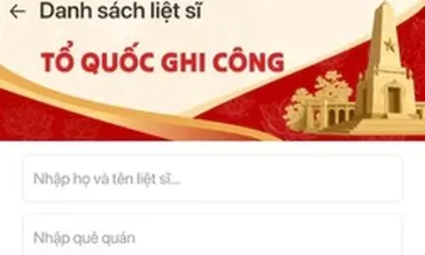 Hướng dẫn tìm kiếm thông tin liệt sĩ, gửi yêu cầu nhận thân nhân trên VNeID