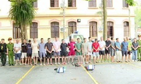 Cảnh sát đồng loạt kiểm tra, bắt tạm giam Nguyễn Tùng Lâm SN 1989 và 20 người khác