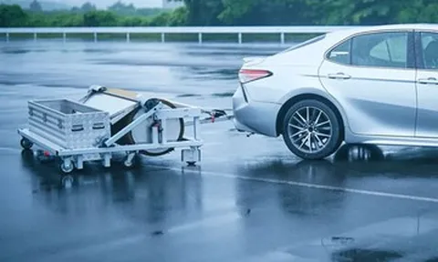 Toyota chế thiết bị làm khô đường bằng bọt biển, đơn giản và hiệu quả không ngờ