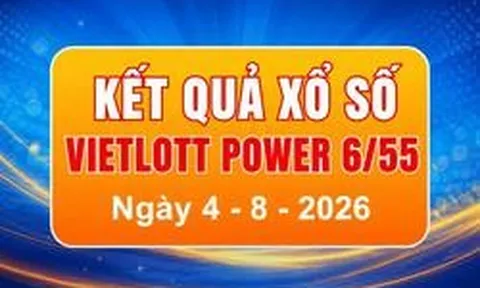 Vietlott 4/8 - Xổ số Power 6/55 - Kết quả xổ số Vietlott hôm nay 4/8/2026