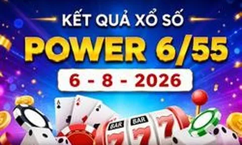 Vietlott 6/8 - Xổ số Power 6/55 - Kết quả xổ số Vietlott hôm nay 6/8/2026