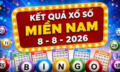 XSMN 8/8 - Kết quả xổ số miền Nam hôm nay thứ Bảy ngày 8/8/2026