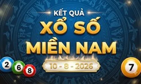 XSMN 10/8 - Kết quả xổ số miền Nam hôm nay thứ Hai ngày 10/8/2026