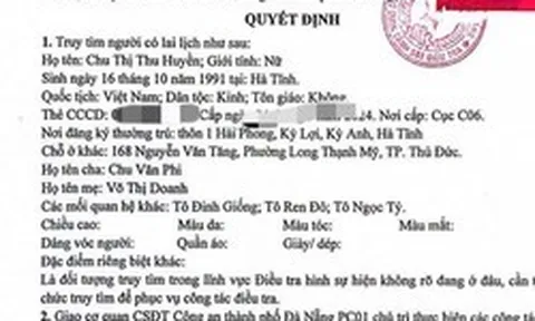 Truy tìm người tên Chu Thị Thu Huyền SN 1991