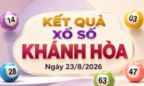 XSKH 23/8 - Kết quả xổ số Khánh Hòa hôm nay 23/8/2026