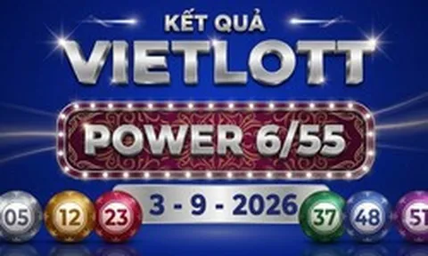 Vietlott 3/9 - Xổ số Vietlott Power 6/55 hôm nay 3/9/2026