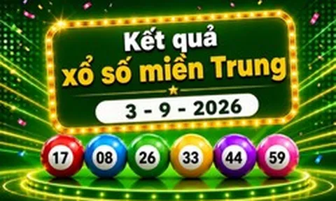XSMT 3/9 - Xổ số miền Trung hôm nay 3/9/2026