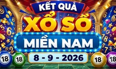 XSMN 8/9 - Kết quả xổ số miền Nam hôm nay 8/9/2026 - XSMN ngày 8 tháng 9