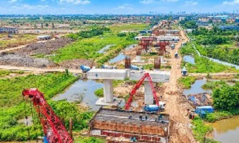 Rầm rộ thi công cầu Ngọc Hồi, phấn đấu hoàn thành trước APEC 2027
