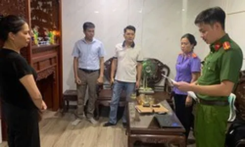 Lệnh khám xét chỗ ở và nơi làm việc, khởi tố Giám đốc Trình Thị Nguyệt SN 1973