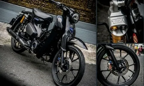 Dân chơi Gia Lai chi 120 triệu độ Honda Cub 125 thành bản đen tuyền huyền bí