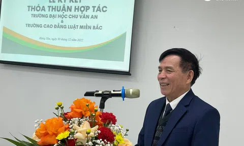 Lễ ký kết thỏa thuận hợp tác giữa Trường Đại học Chu Văn An và Cao đẳng Luật Miền Bắc